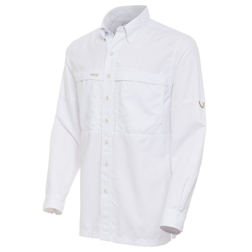 White MicroFiber Shirt | Long Sleeve - GameGuard