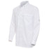 White Relaxed MicroFiber Shirt | Long Sleeve