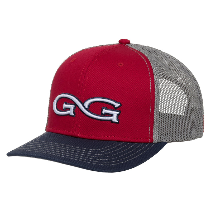 Load image into Gallery viewer, Red Cap | TriColor | Glacier MeshBack - GameGuard
